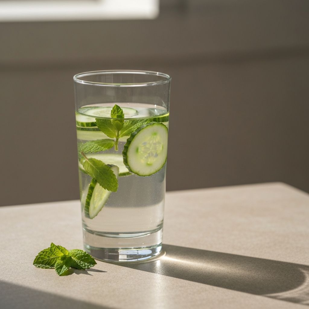 Water with fresh herbs